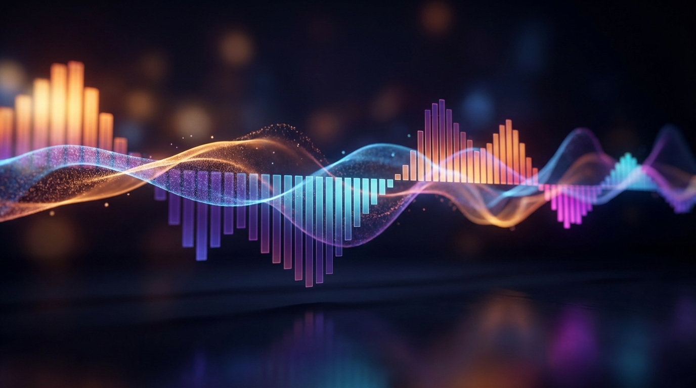 디지털 사운드웨이브 이미지, AI generated