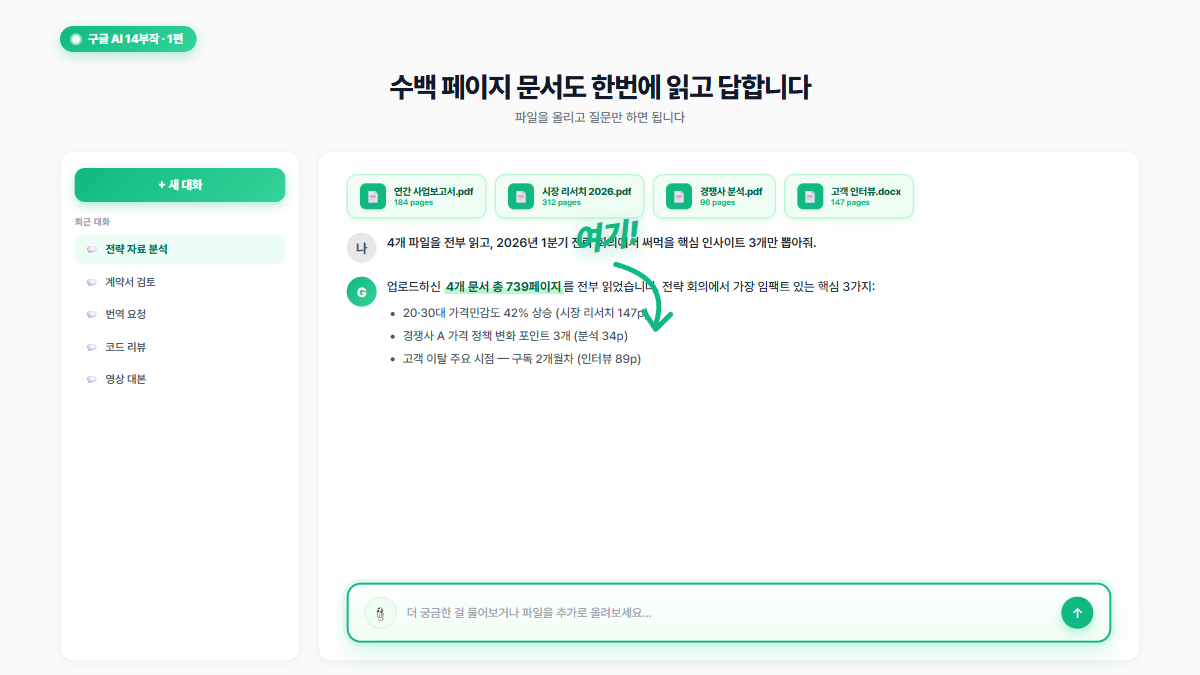 구글 AI 14부작 인터페이스 재현 이미지