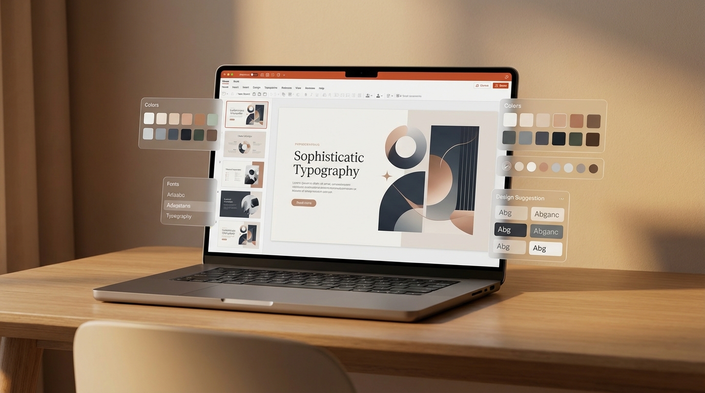 AI 슬라이드 디자인 컨셉 이미지, AI generated