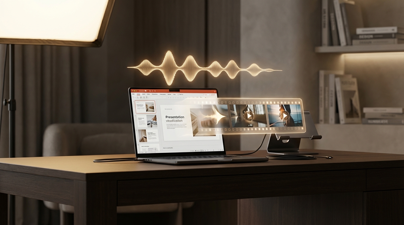 AI 슬라이드를 영상으로 변환하는 워크스페이스, AI generated