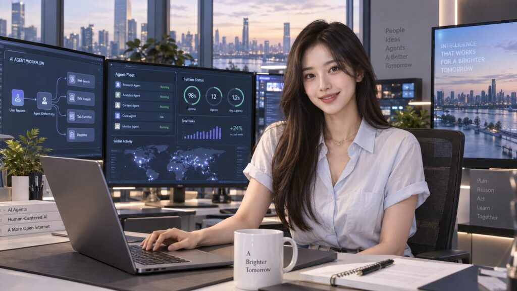 색인 현황 데이터를 확인하는 모습, AI generated