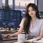 색인 현황 데이터를 확인하는 모습, AI generated